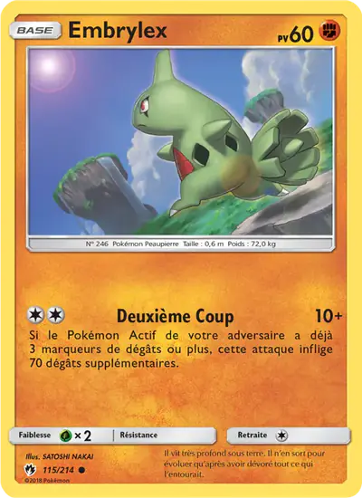 Image de la carte Pokemon Embrylex 115/214