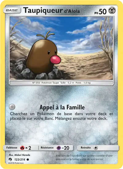 Image de la carte Pokemon Taupiqueur d'Alola 122/214