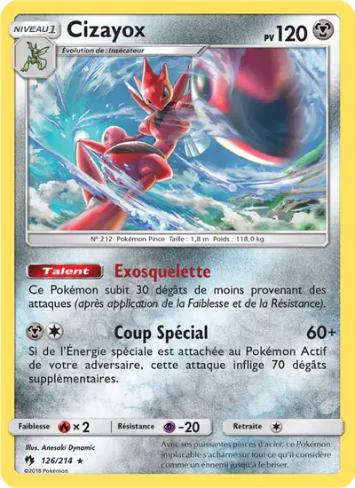 Image de la carte Pokemon Cizayox 126/214