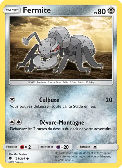 Image de la carte Pokemon Fermite 128/214