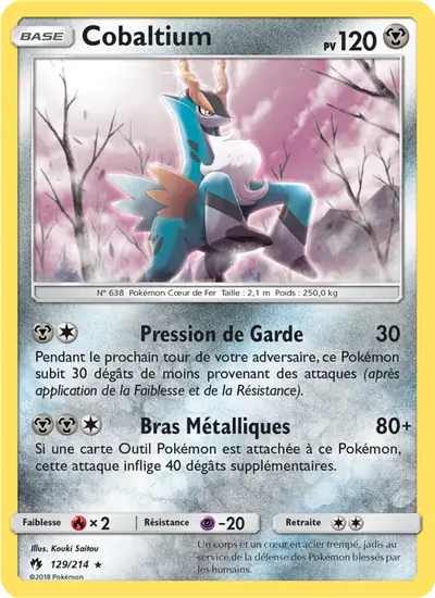 Image de la carte Pokemon Cobaltium 129/214