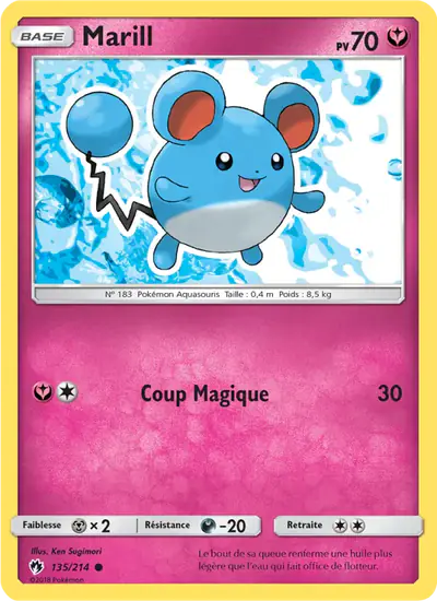 Image de la carte Pokemon Marill 135/214