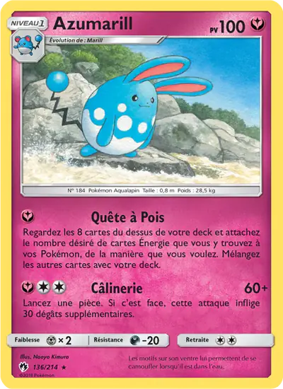 Image de la carte Pokemon Azumarill 136/214