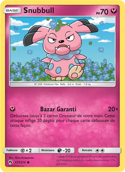Image de la carte Pokemon Snubbull 137/214