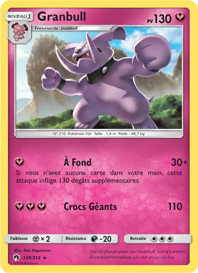 Image de la carte Pokemon Granbull 138/214