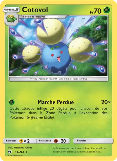 Image de la carte Pokemon Cotovol 14/214