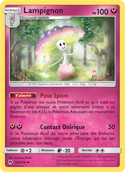 Image de la carte Pokemon Lampignon 148/214