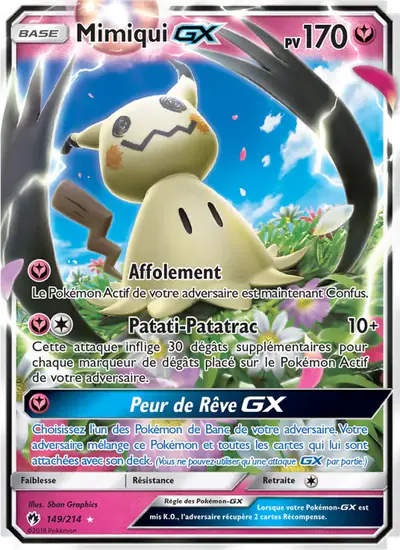 Image de la carte Pokemon Mimiqui GX 149/214