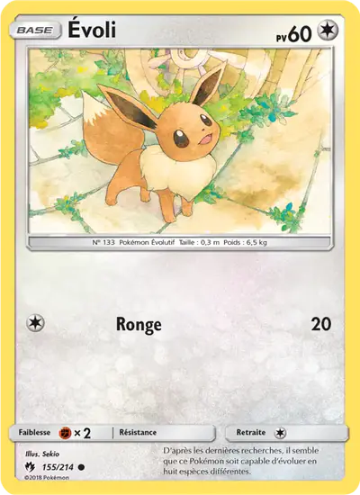 Image de la carte Pokemon Évoli 155/214
