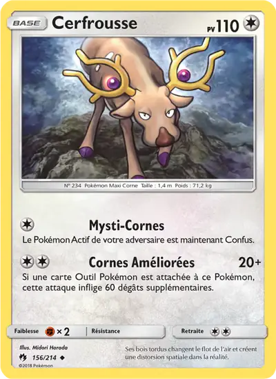 Image de la carte Pokemon Cerfrousse 156/214