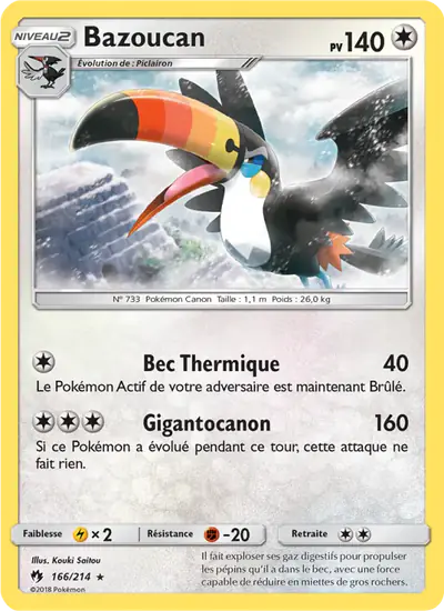 Image de la carte Pokemon Bazoucan 166/214