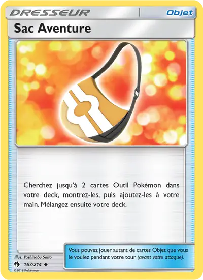 Image de la carte Pokemon Sac Aventure 167/214
