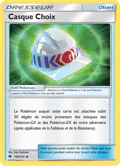 Image de la carte Pokemon Casque Choix 169/214