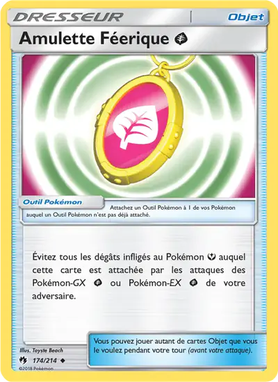 Image de la carte Pokemon Amulette Féerique {G} 174/214