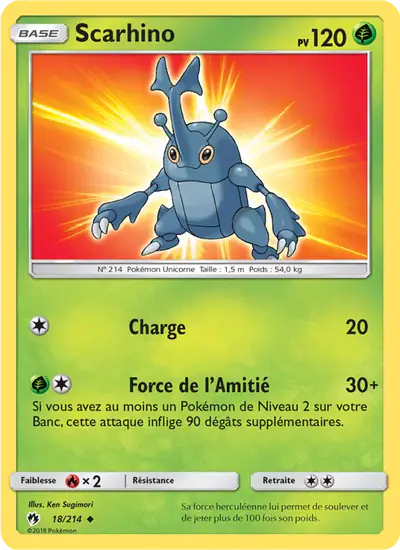 Image de la carte Pokemon Scarhino 18/214
