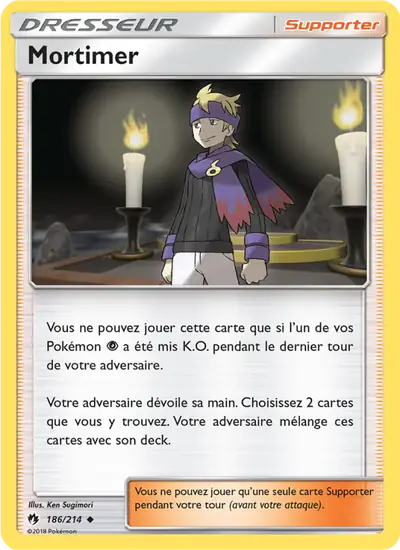 Image de la carte Pokemon Mortimer 186/214