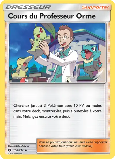 Image de la carte Pokemon Cours du Professeur Orme 188/214