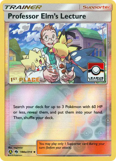 Image de la carte Pokemon Cours du Professeur Orme 188a/214