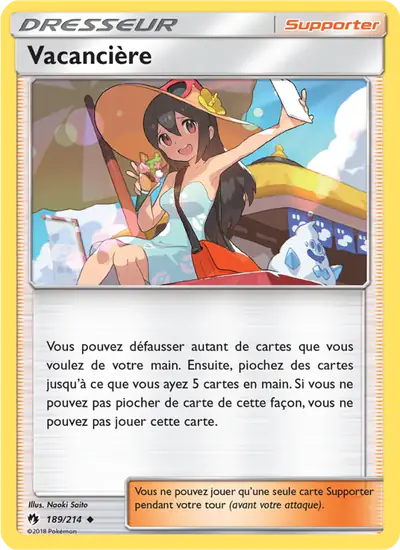 Image de la carte Pokemon Vacancière 189/214