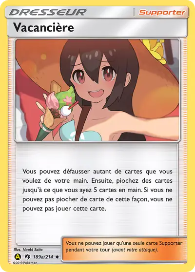 Image de la carte Pokemon Vacancière 189a/214