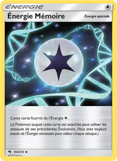 Image de la carte Pokemon Énergie Mémoire 194/214