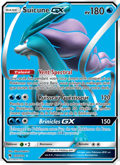 Image de la carte Pokemon Suicune GX 200/214