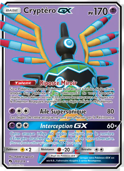 Image de la carte Pokemon Cryptéro GX 202/214