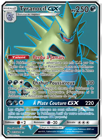 Image de la carte Pokemon Tyranocif GX 203/214