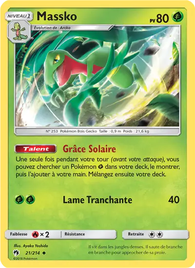 Image de la carte Pokemon Massko 21/214