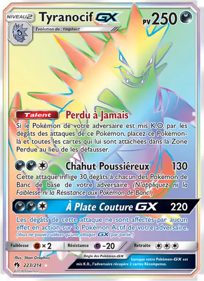 Image de la carte Pokemon Tyranocif GX 223/214