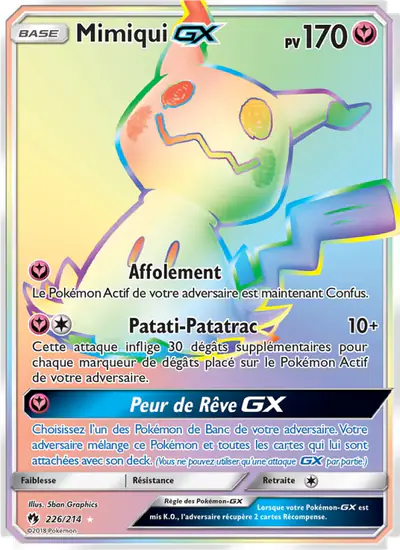 Image de la carte Pokemon Mimiqui GX 226/214