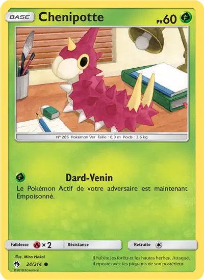Image de la carte Pokemon Chenipotte 24/214