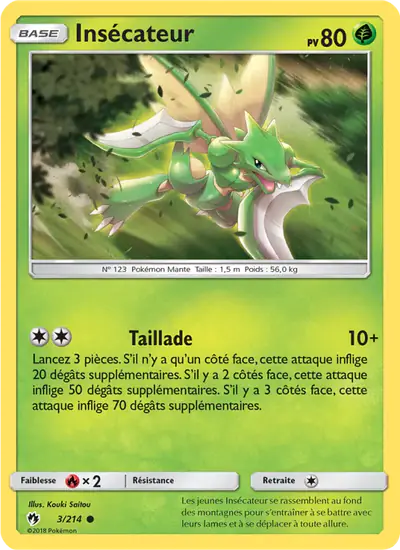 Image de la carte Pokemon Insécateur 3/214