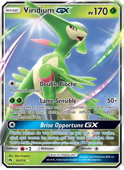 Image de la carte Pokemon Viridium GX 34/214