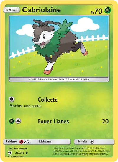 Image de la carte Pokemon Cabriolaine 35/214