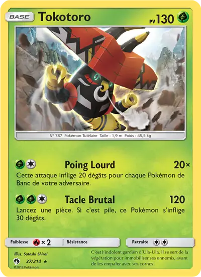 Image de la carte Pokemon Tokotoro 37/214