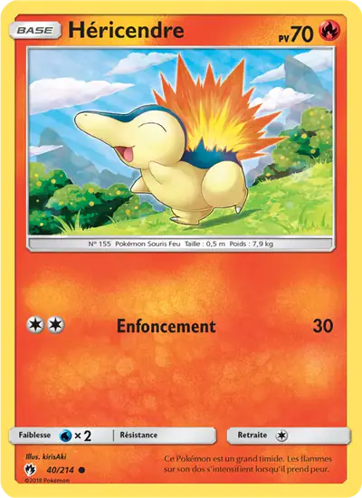 Image de la carte Pokemon Héricendre 40/214