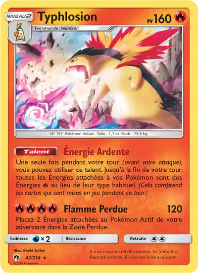 Image de la carte Pokemon Typhlosion 42/214