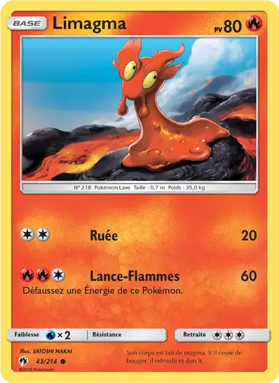 Image de la carte Pokemon Limagma 43/214