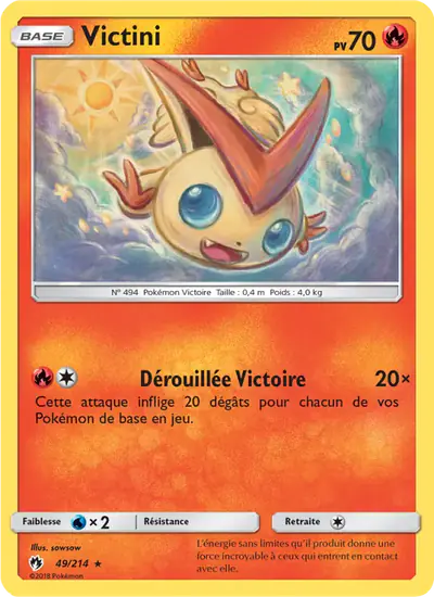Image de la carte Pokemon Victini 49/214