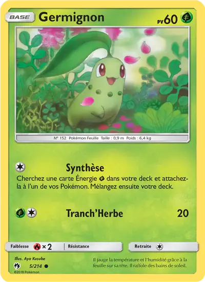 Image de la carte Pokemon Germignon 5/214