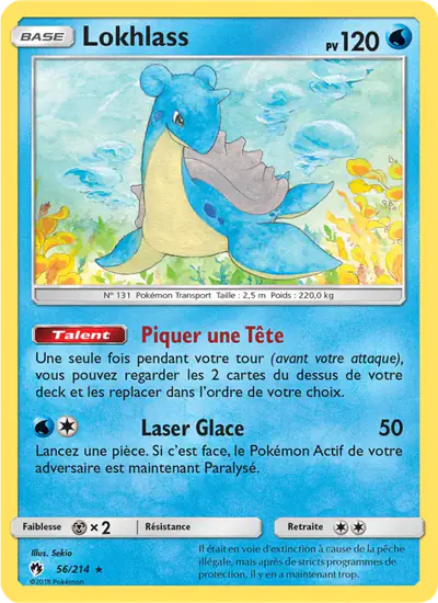 Image de la carte Pokemon Lokhlass 56/214
