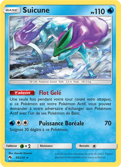 Image de la carte Pokemon Suicune 59/214