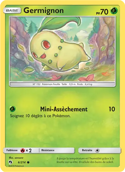 Image de la carte Pokemon Germignon 6/214