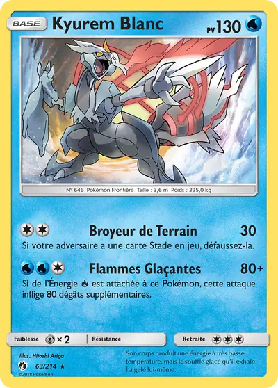 Image de la carte Pokemon Kyurem Blanc 63/214