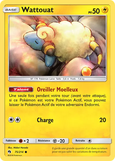 Image de la carte Pokemon Wattouat 75/214