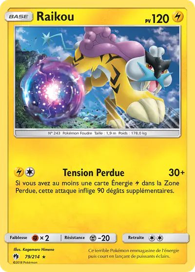 Image de la carte Pokemon Raikou 79/214