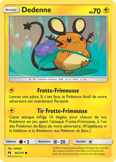 Image de la carte Pokemon Dedenne 84/214