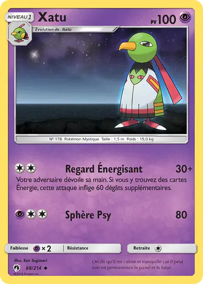 Image de la carte Pokemon Xatu 88/214