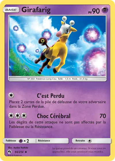 Image de la carte Pokemon Girafarig 94/214
